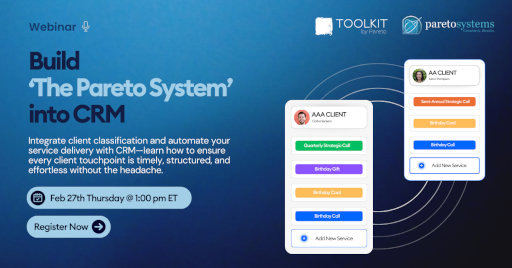 Build the Pareto System into CRM